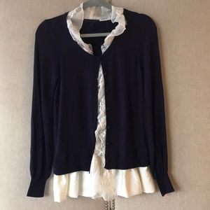 COPY - Romantic cardigan sweater with lace and fl…